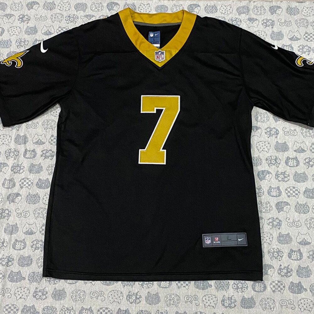 Nike New Orleans Saints Hill No.7 Black Jersey